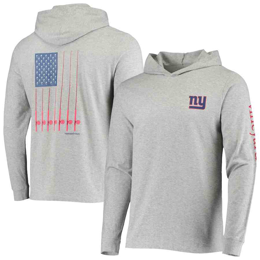 Men's New York Giants  Grey Performance Pullover Hoodie
