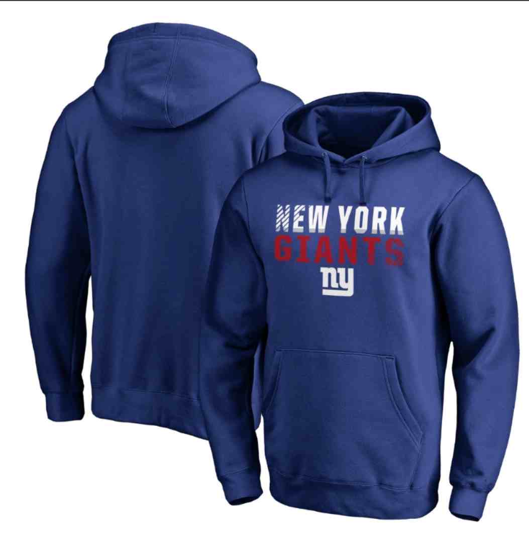 Men's New York Giants Anthracite Sideline Circuit Pullover Performance Hoodie