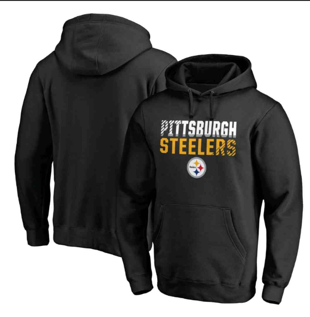 Men's Pittsburgh Steelers  Anthracite Sideline Circuit Pullover Performance Hoodie