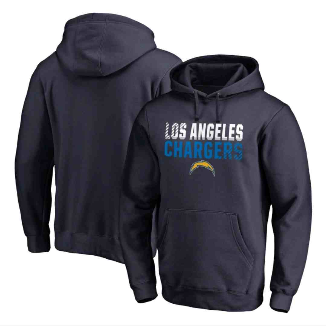Men's San Diego Chargers  Navy Sideline Circuit Pullover Performance Hoodie