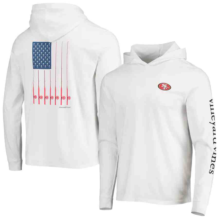 Men's San Francisco 49ers White Performance Pullover Hoodie