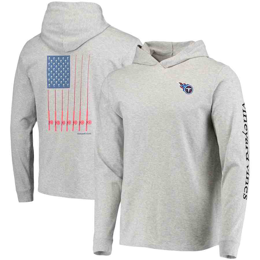 Men  Tennessee Titans  Grey Performance Pullover Hoodie