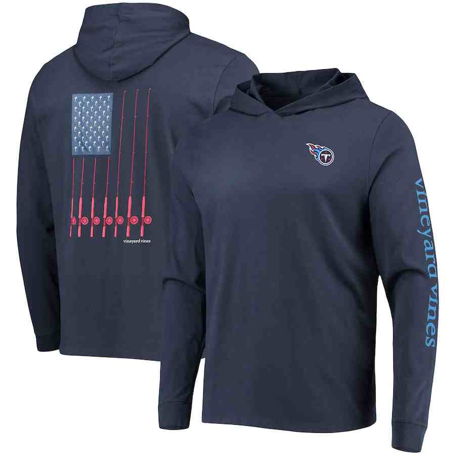 Men  Tennessee Titans Blue Performance Pullover Hoodie