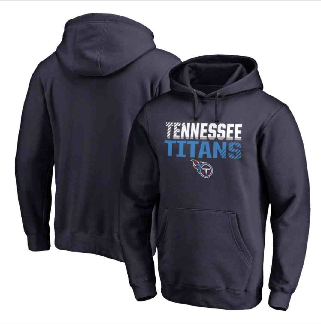 Men's Tennessee Titans Navy Sideline Circuit Pullover Performance Hoodie