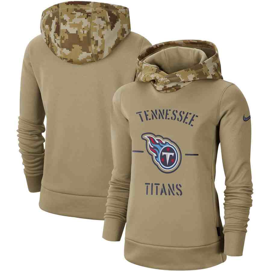 Women's Tennessee Titans Nike Camo 2019 Salute To Service Therma Performance Pullover Hoodie