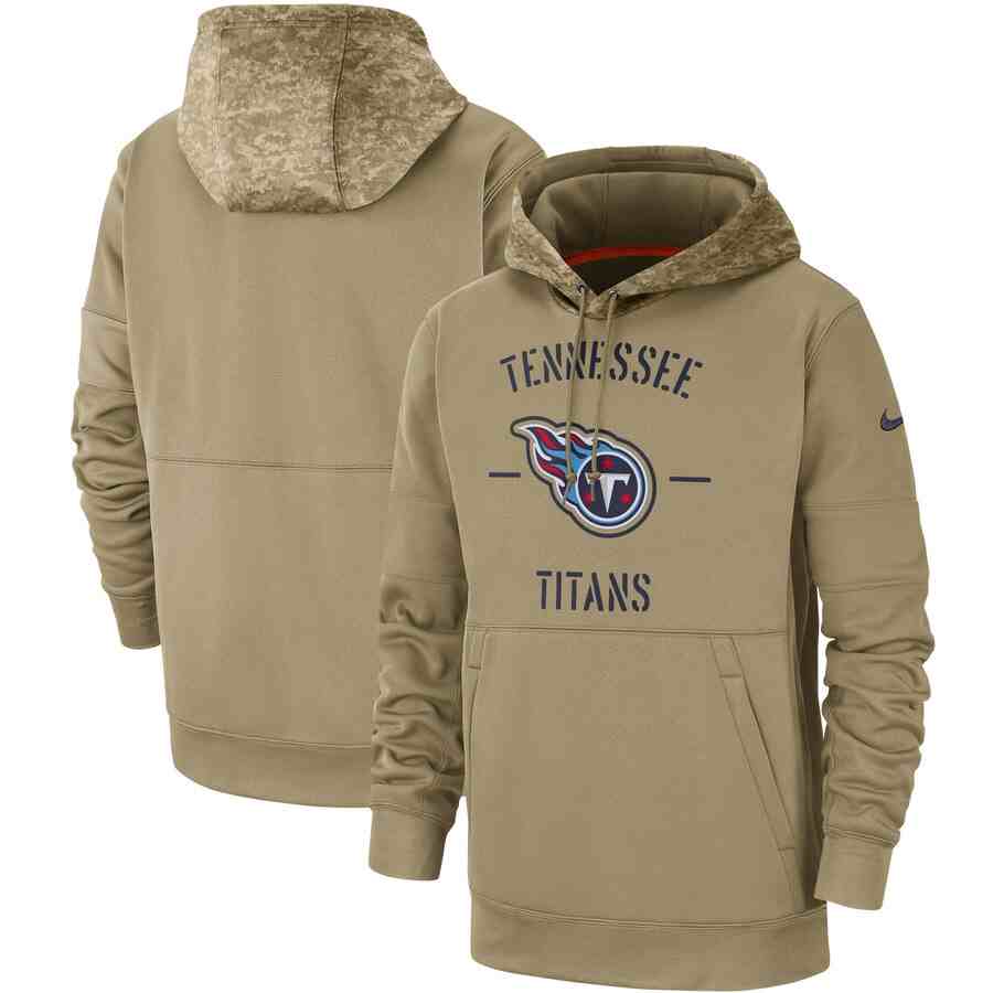 Men's Tennessee Titans Nike Camo 2019 Salute To Service Therma Performance Pullover Hoodie