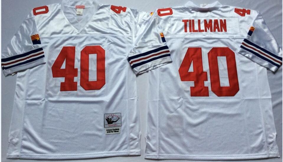 Arizona Cardinals 40 Pat Tillman 2000 Throwback White Jersey