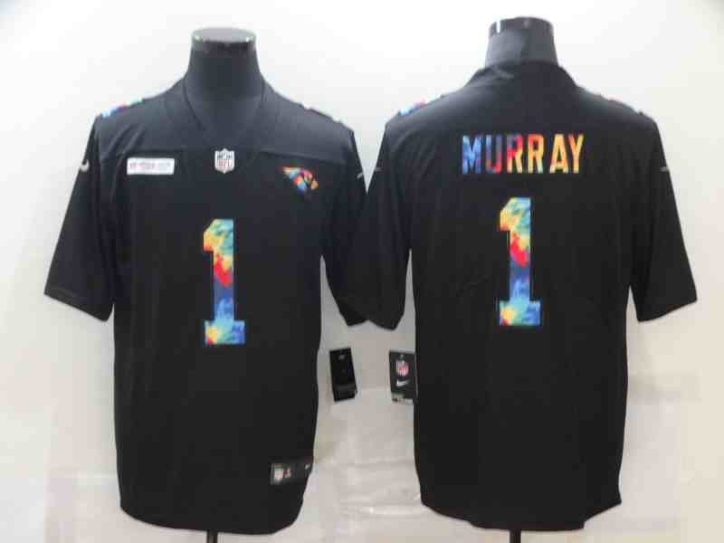 Men's Arizona Cardinals 1 Kyler Murray Multi-Color Black 2020 NFL Crucial Catch Vapor Untouchable Nike Limited Jersey
