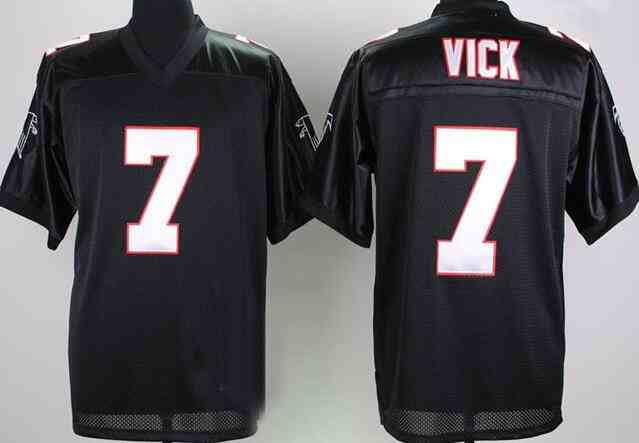 Atlanta Falcons 7 Michael Vick Throwback Black Jersey