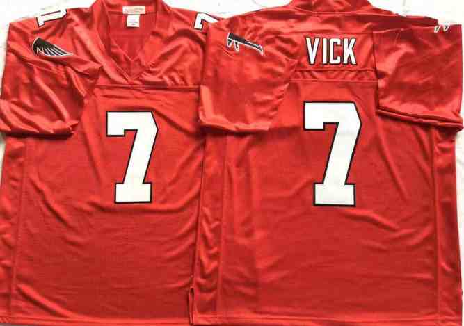 Atlanta Falcons 7 Michael Vick Throwback red Jersey
