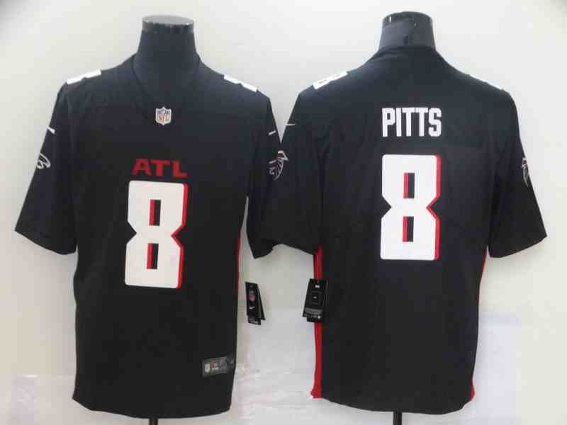 Nike Falcons 8  Kyle Pitts Black 2021 NFL Draft Vapor Untouchable Limited Jersey