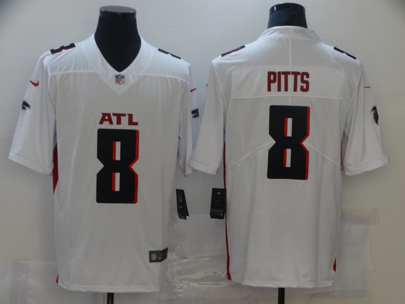 Nike Falcons 8  Kyle Pitts White 2021 NFL Draft Vapor Untouchable Limited Jersey