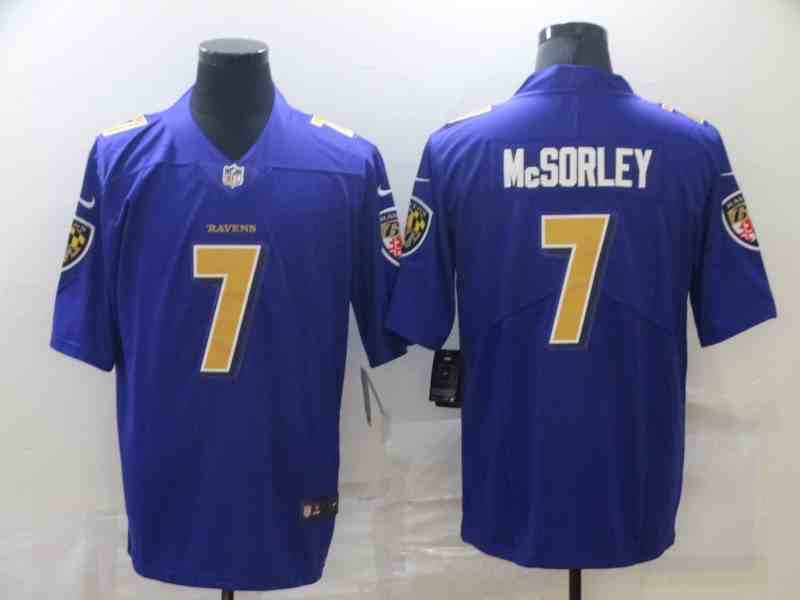 Nike Ravens 7 Trace McSorley Purple Color Rush Limited Jersey