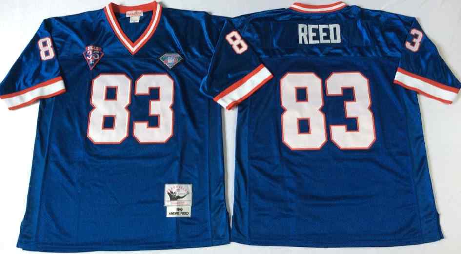Buffalo Bills 83 Andre Reed 1994 Throwback Blue Jersey