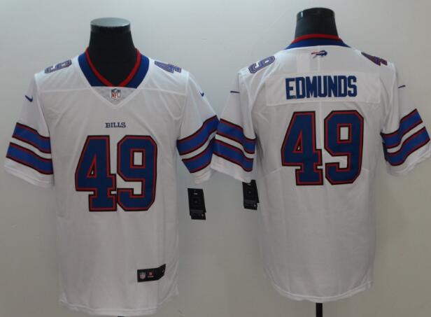 Nike Bills 49 Tremaine Edmunds White Mens Stitched NFL Vapor Untouchable Limited Jersey