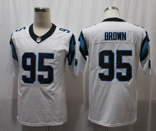 Nike Panthers 95 Derrick Brown White Vapor Untouchable Player Limited Jersey