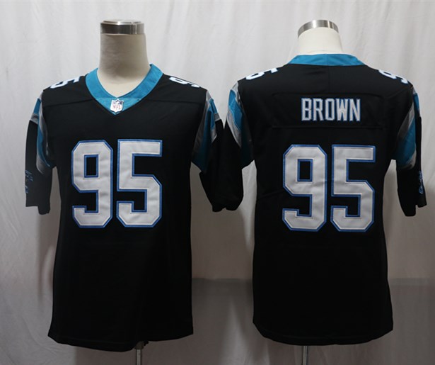 Nike Panthers 95 Derrick Brown Black Vapor Untouchable Player Limited Jersey