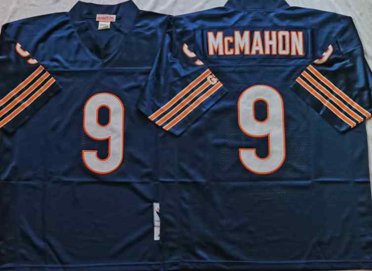 Chicago Bears 9 Jim McMahon Throwback Blue Jersey