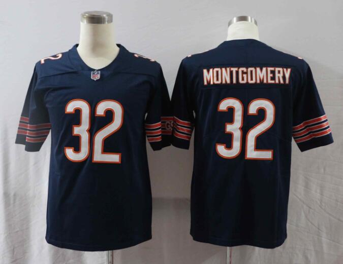 Nike Bears 32 David Montgomery Navy Men's Stitched NFL Vapor Untouchable Limited Jersey