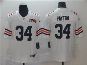 Chicago Bears 34 Walter Payton 2019 Alternate White 100th Season Classic Limited Jersey
