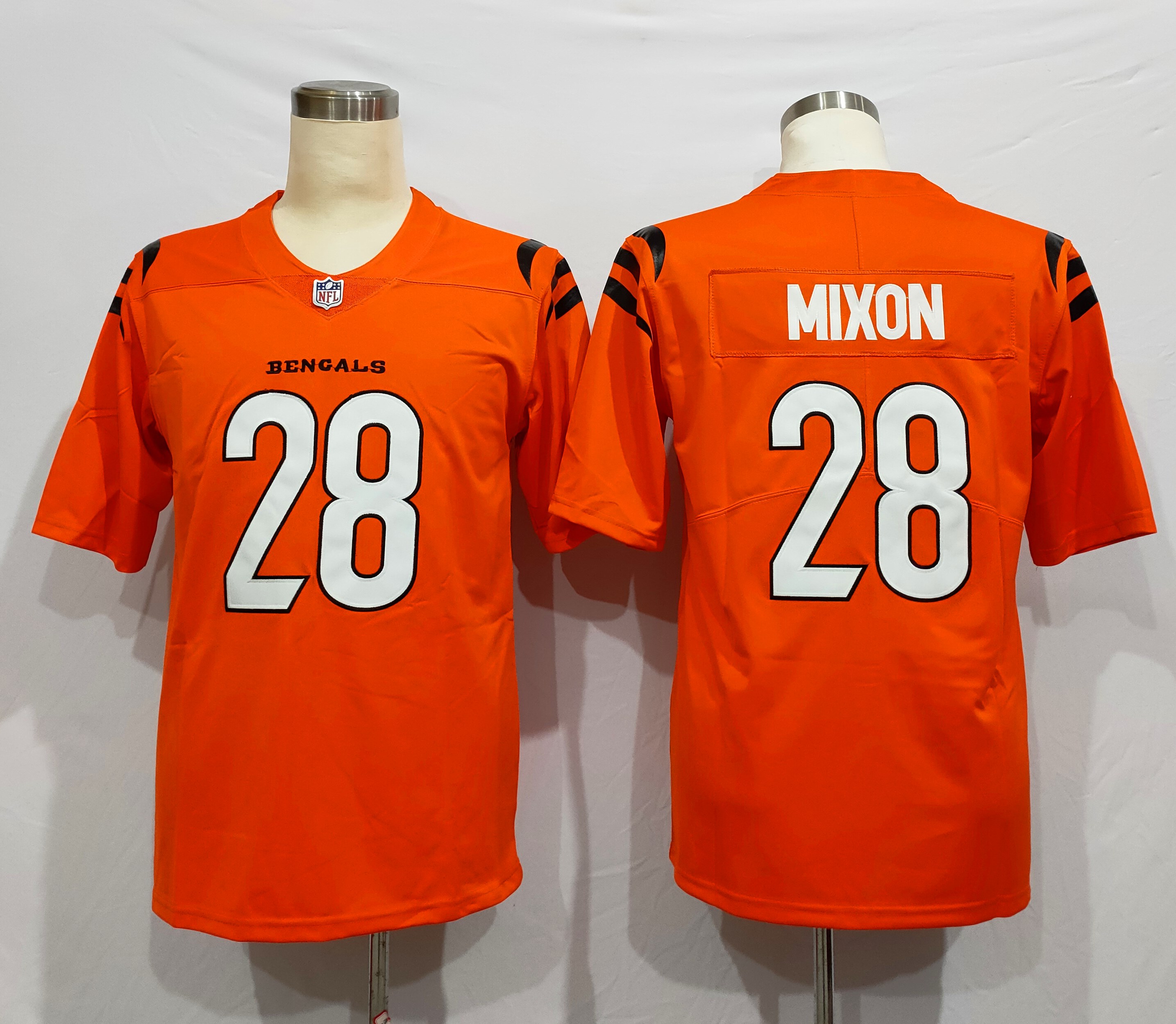 Nike Bengals 28 Joe Mixon Orange 2021 NFL Draft Vapor Untouchable Limited Jersey