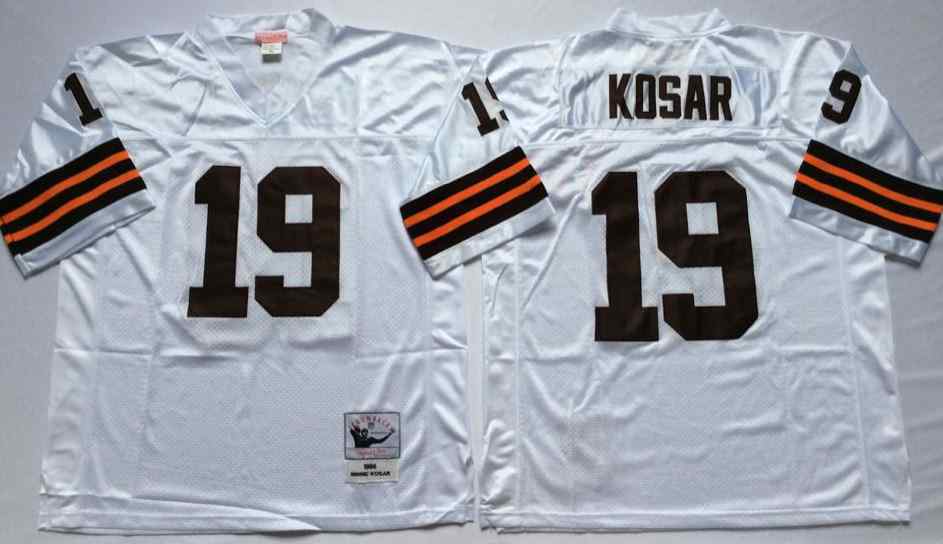 Cleveland Browns 19 Bernie Kosar 1986 Throwback White Jersey