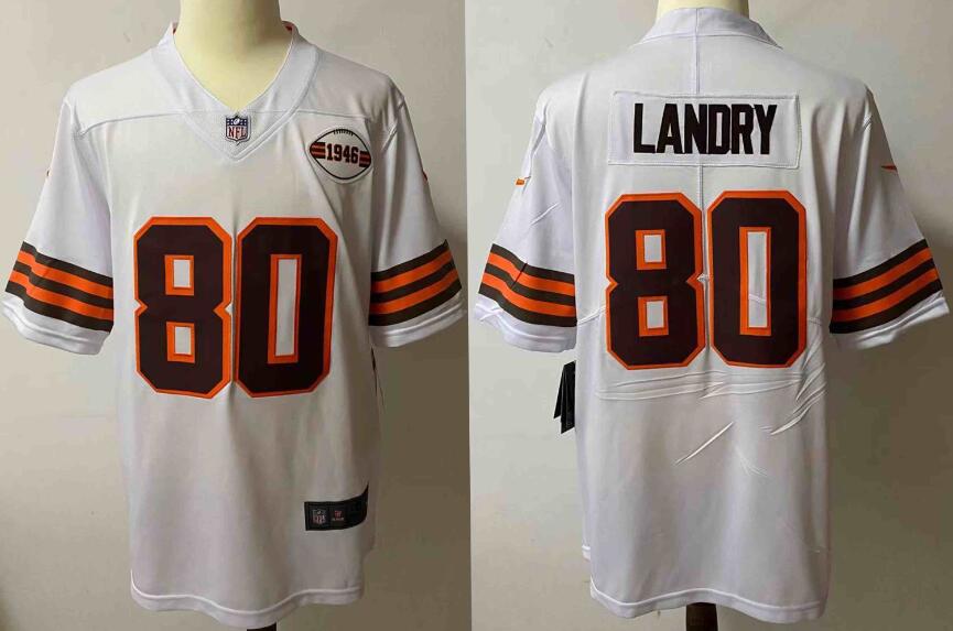 Nike Browns 80 Jarvis Landry White 1946 Collection Alternate Vapor Limited Jersey
