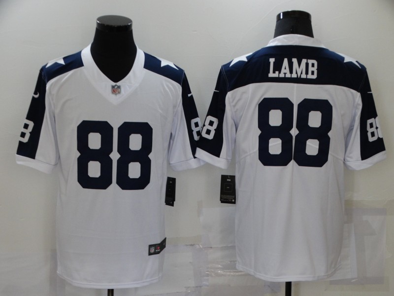 Nike Cowboys 88 Ceedee Lamb White Throwback Vapor Untouchable Limited Jersey