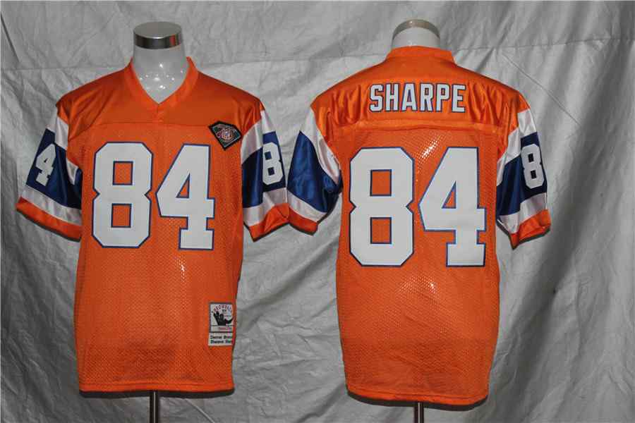 Denver Broncos 84 Shannon Sharpe Throwback Orange Jersey
