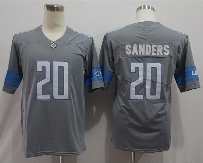 Nike Lions 20 Barry Sanders Grey Vapor Untouchable Limited Jersey