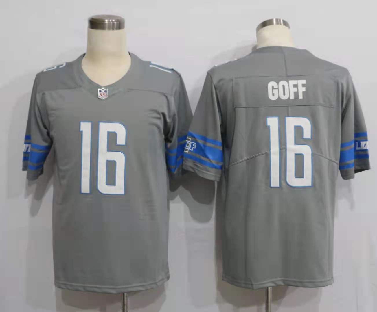 Nike Lions 16 Jared Goff Gray Vapor Untouchable Limited Jersey