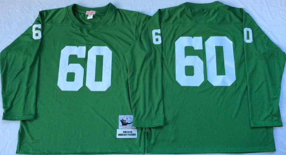 Green Bay Packers 60 Rob Davis Throwback Green Jersey