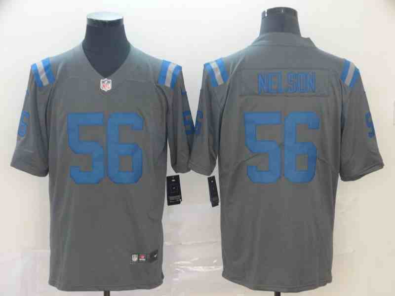 Nike Colts 56 Quenton Nelson Gray Inverted Legend Limited Jersey