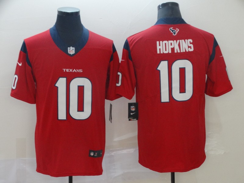 Nike Texans 10 DeAndre Hopkins red Color Rush Limited Jersey