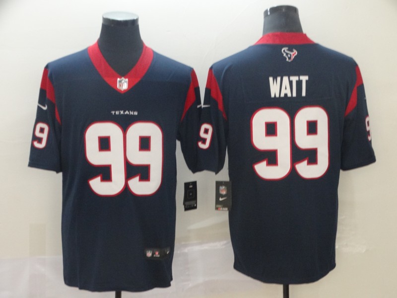 Nike Texans 99 J.J. Watt Navy New Vapor Untouchable Limited Jersey