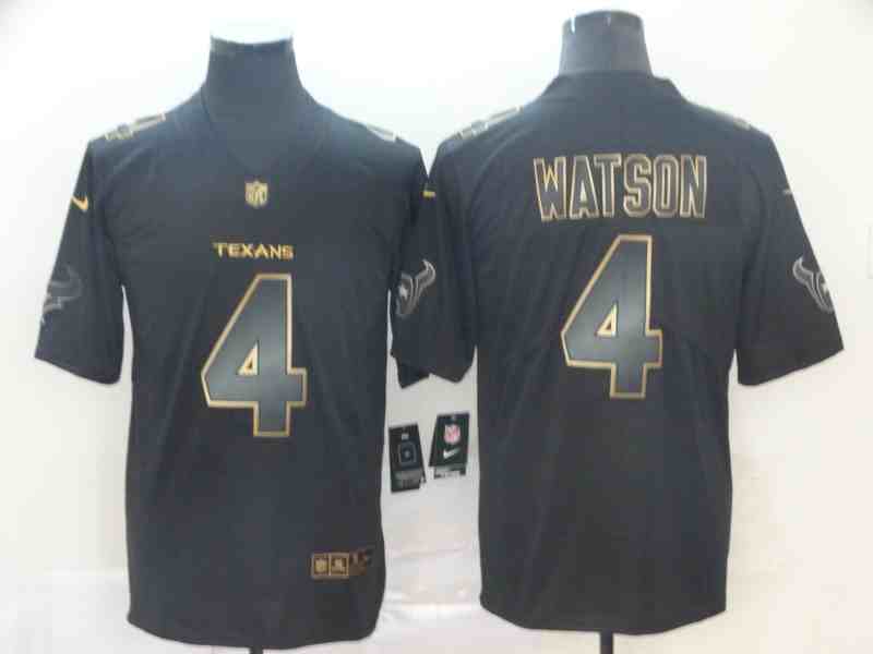 Nike Texans 4 Deshaun Watson Black Gold Vapor Untouchable Limited Jersey (2)