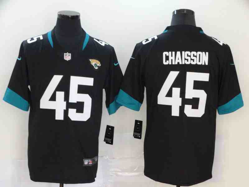 Men Jacksonville Jaguars 45 Chaisson Black Nike Vapor Untouchable Limited Player NFL Jerseys