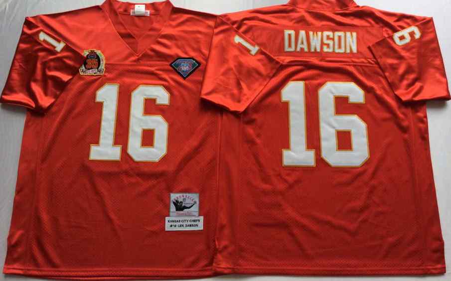 Kansas City Chiefs 16 Len Dawson 1994 Throwback Red Jersey