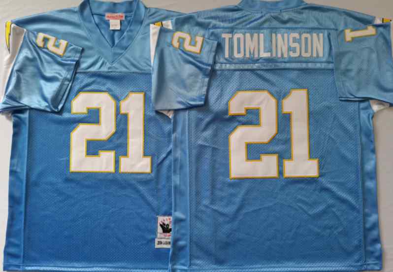 Chargers 21 Tomlinson Baby Blue jersey