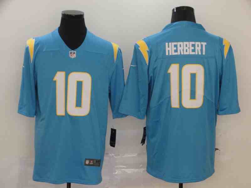 Nike Chargers 10 herbert  blue 2020 New Light Vapor Untouchable Limited Jersey