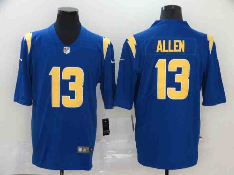 Men's Los Angeles Chargers 13 Keenan Allen Royal Blue Color Rush Stitched NFL Nike Limited Jersey