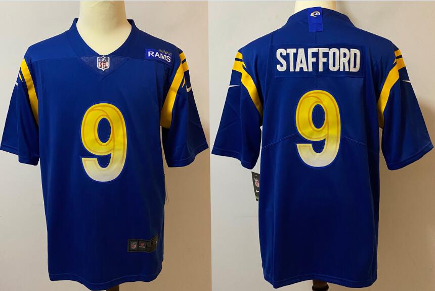 Nike Rams 9 Matthew Stafford Royal Vapor Untouchable Limited Jersey
