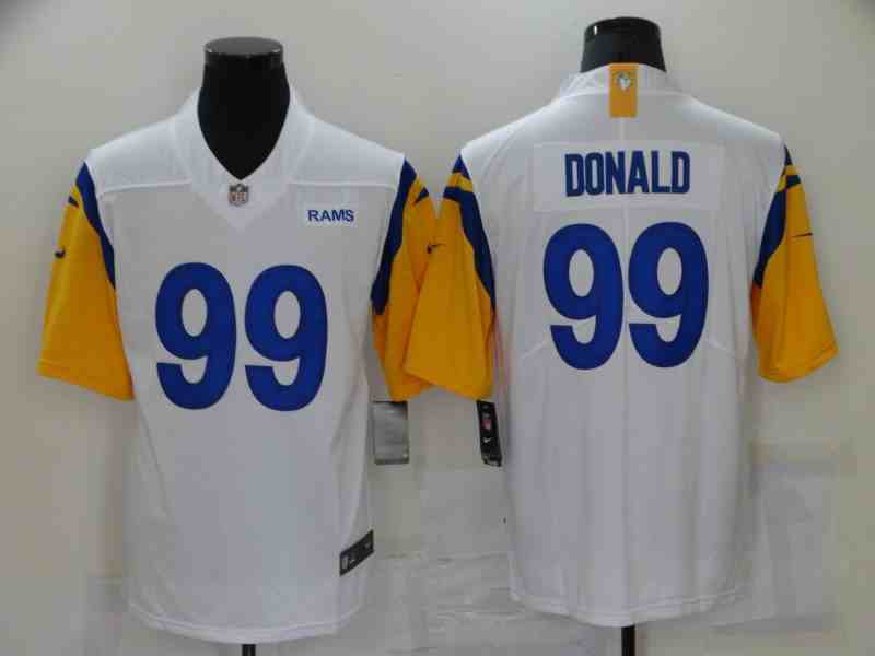 Nike Rams 99 Aaron Donald White Vapor Untouchable Limited Jerseys