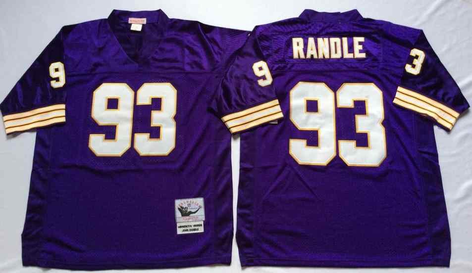 Minnesota Vikings 93 John Randle Throwback Purple Jersey