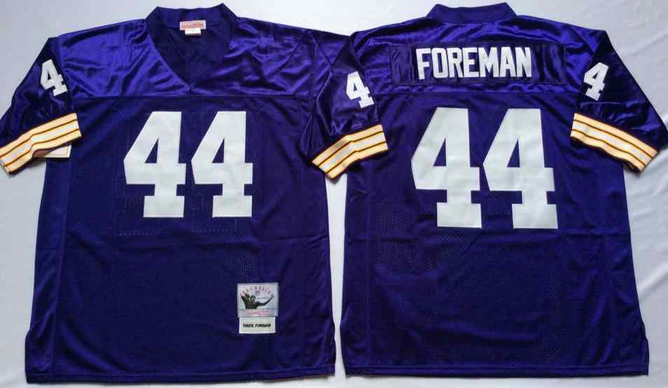 Minnesota Vikings 44 Chuck Foreman Throwback Purple Jersey