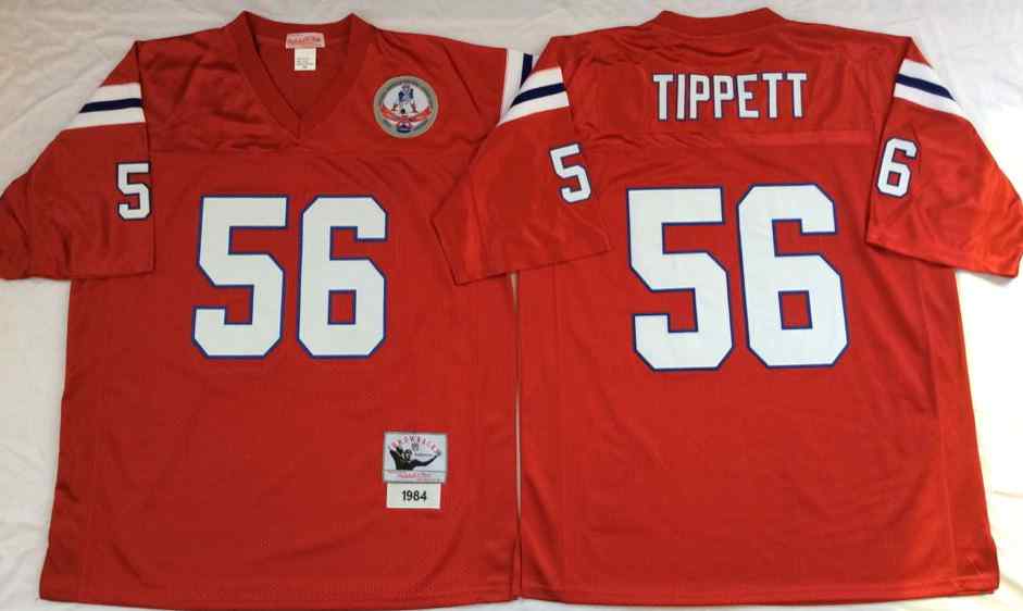 New England Patriots 56 Andre Tippett 1984 Throwback Red Jersey