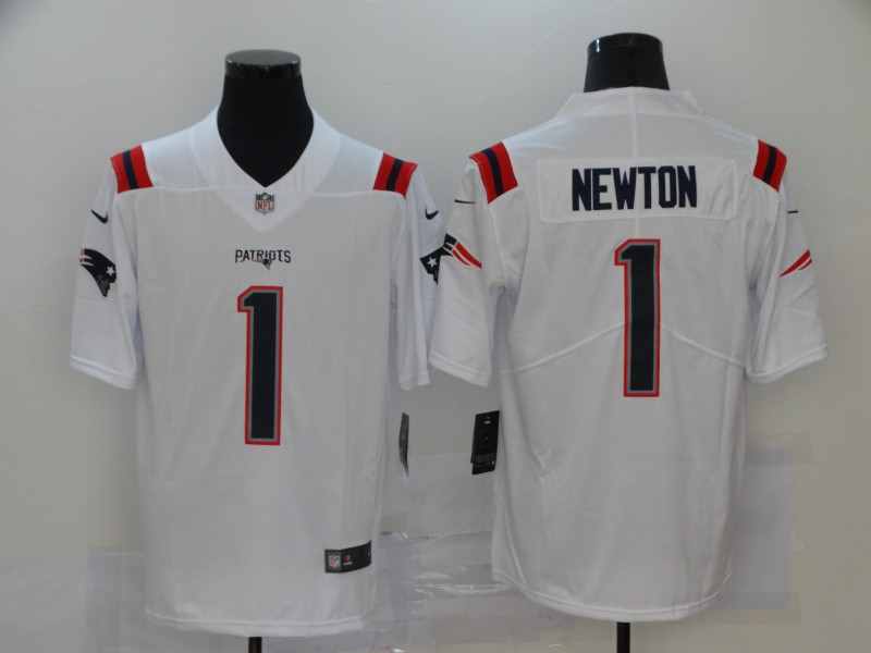 Nike Patriots 1 Cam Newton White Color Rush Vapor Untouchable Limited Jersey