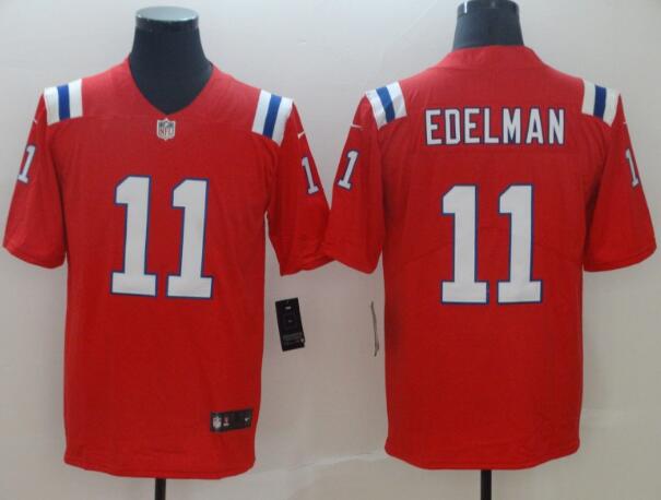 Nike Patriots 11 Julian Edelman Red Vapor Untouchable Player Limited Jersey