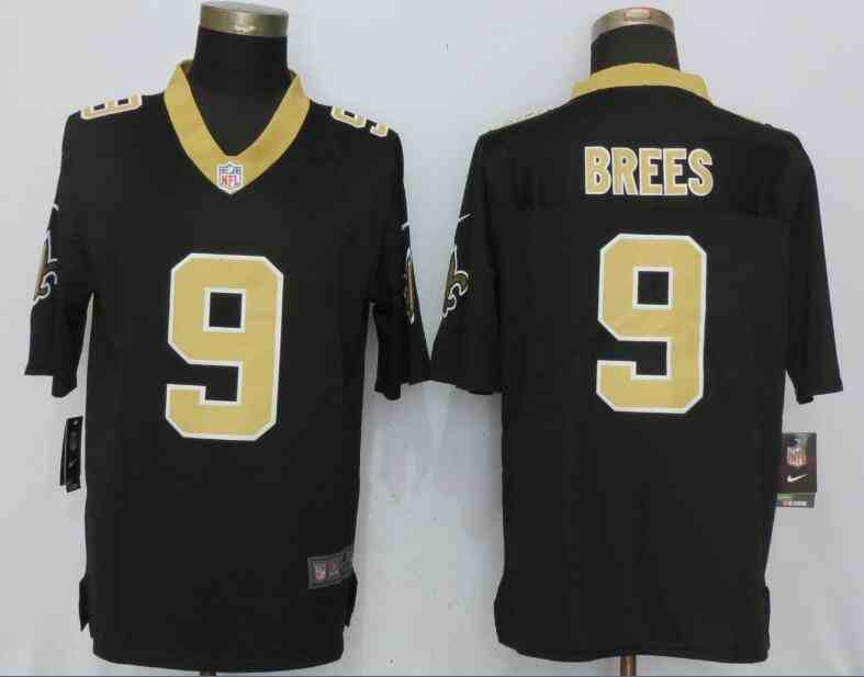 New Nike New Orleans Saints 9 Brees Black  Vapor Untouchable Limited Jerseys