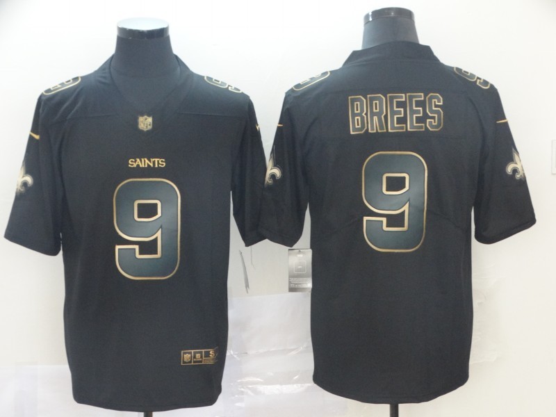 Nike Saints 9 Dree Brees Black Gold Vapor Untouchable Limited Jersey